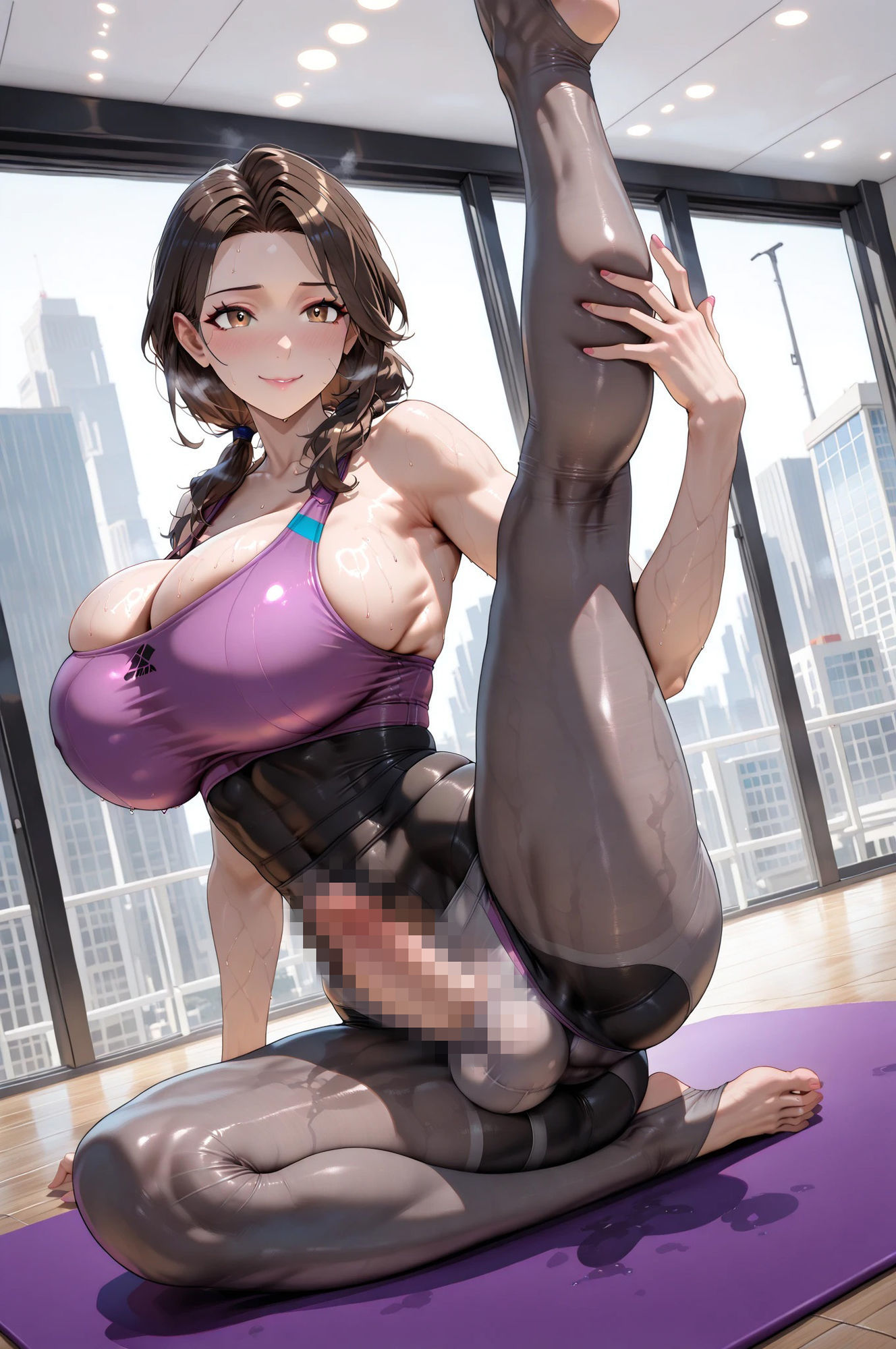 ふたなりヨガインストラクター 変態オ◯ニー編 - サンプル画像 2