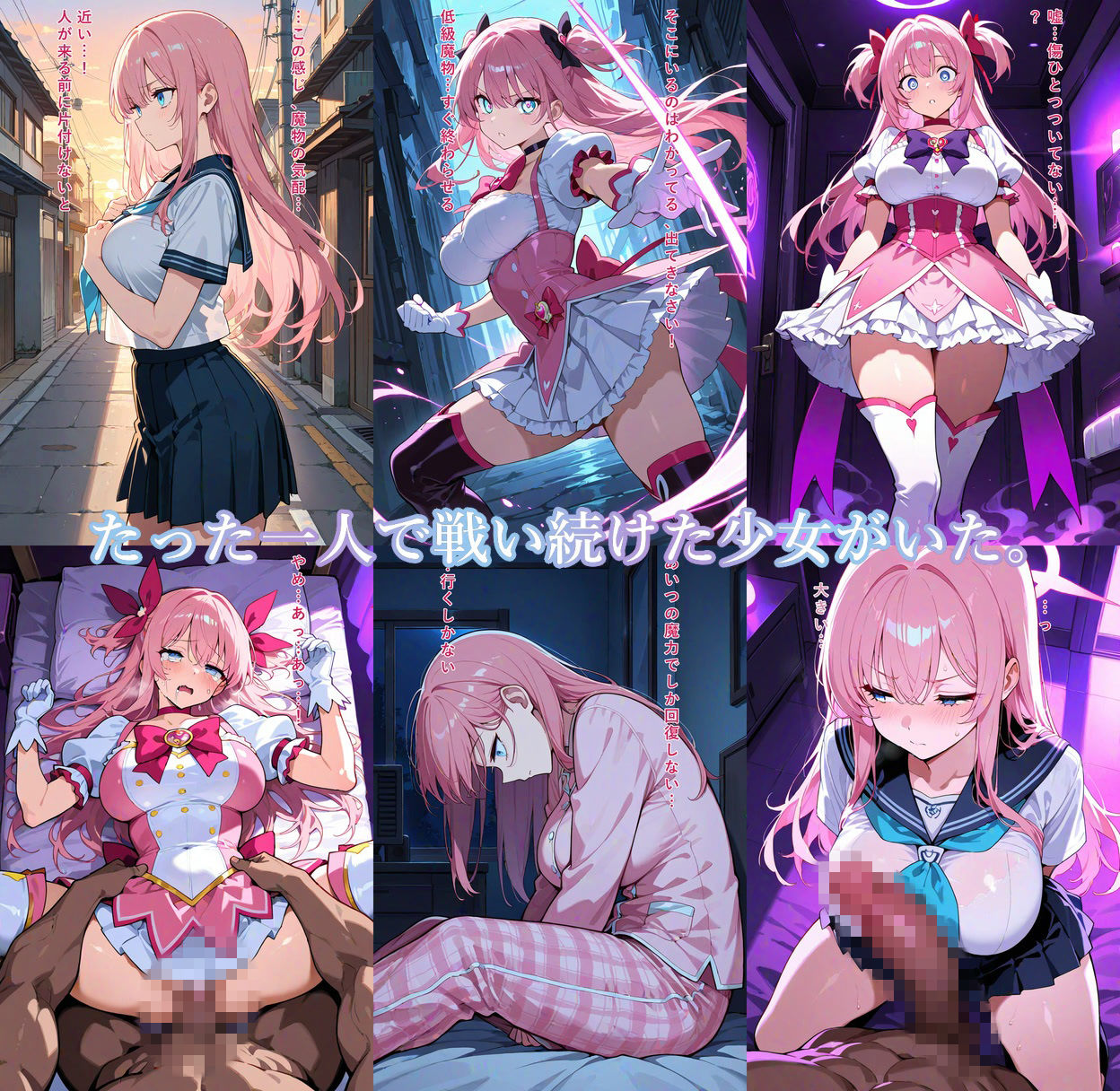 魔法少女リンネ堕落記録 ―精液中毒に堕ちるまで - サンプル画像 1