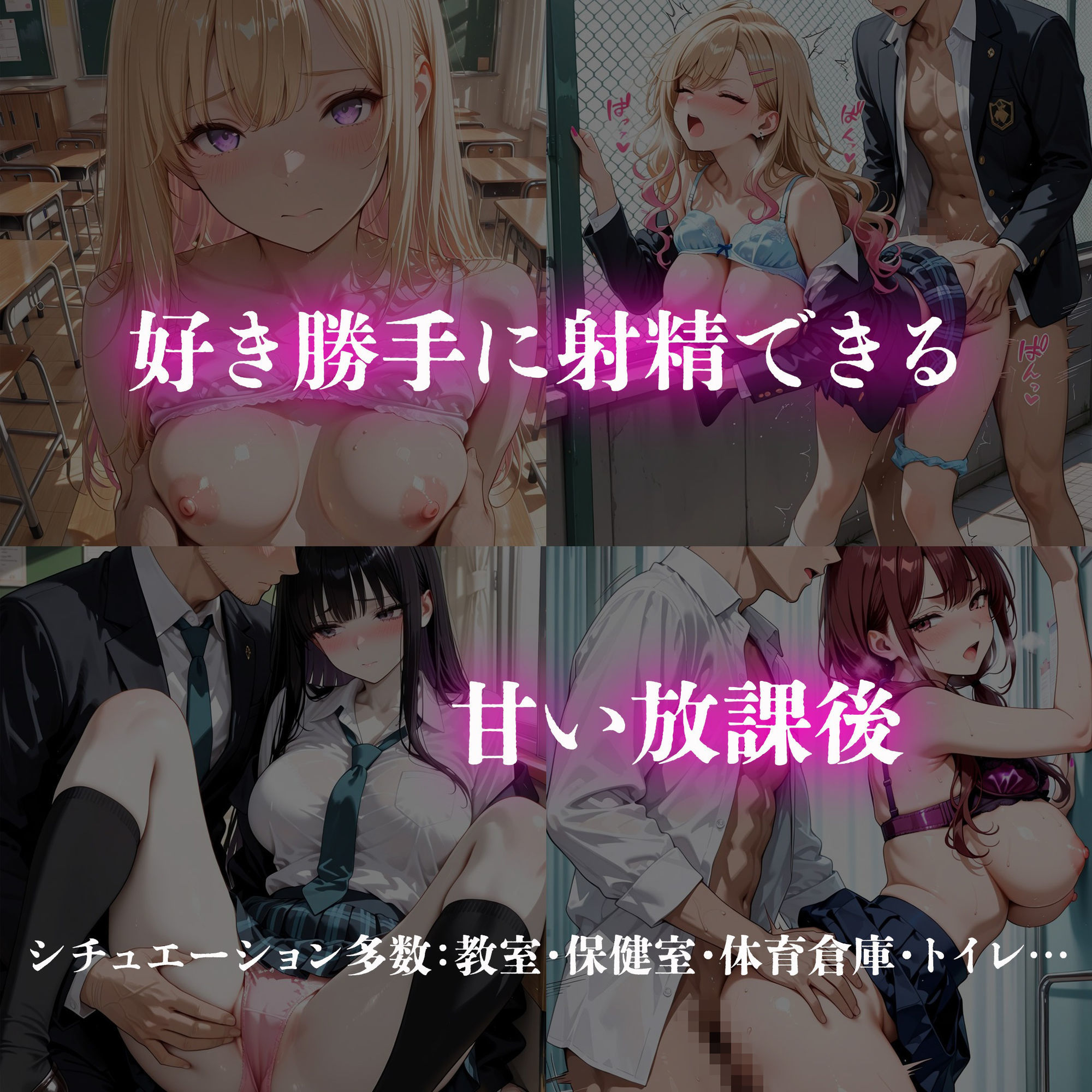 ギャルJK達を欲望のままに  射精し放題の濃厚女学園 - サンプル画像 2