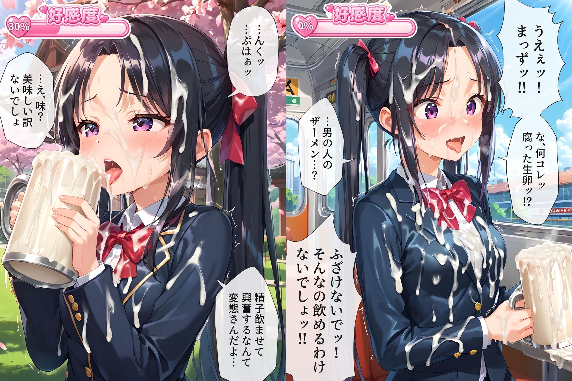 ザーメンジョッキのことが段々好きになっちゃう女の子たち - サンプル画像 5