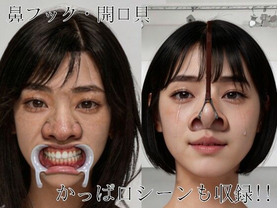 規格外の巨鼻〜屈辱の鼻フックに堕ちる巨鼻女性たち〜 - サンプル画像 3