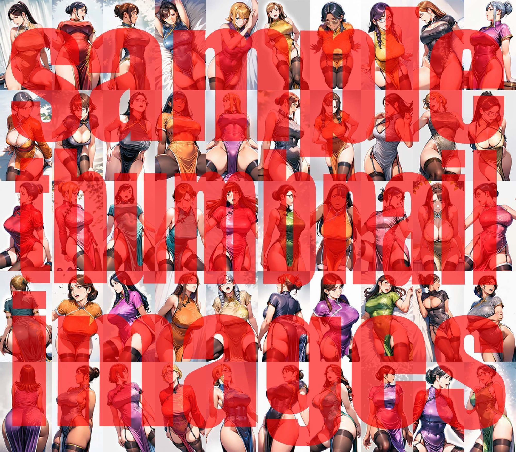 人妻チャイナドレスコレクション - サンプル画像 8