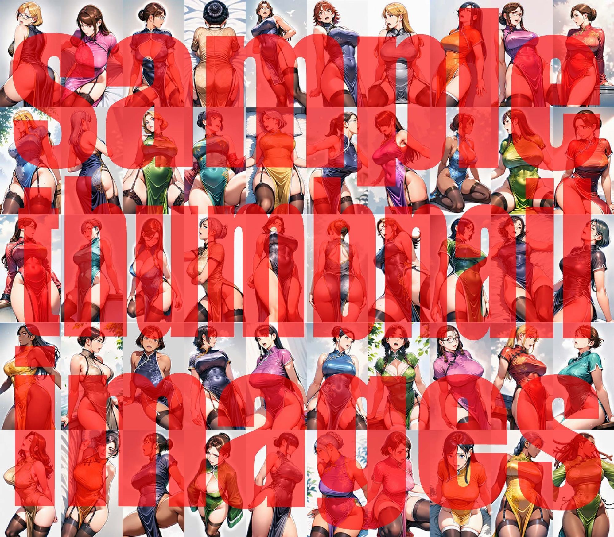 人妻チャイナドレスコレクション - サンプル画像 9