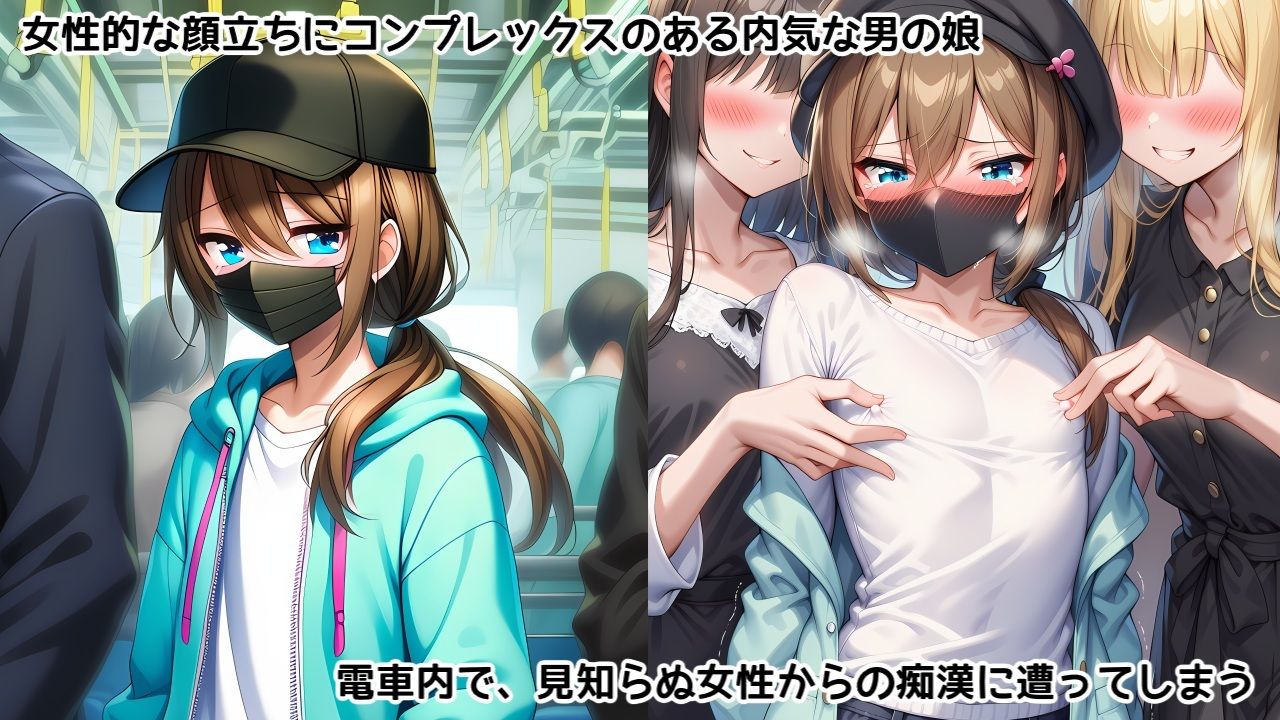 男の娘メス堕ち調教・乳首マゾ開花〜お姉さん達の執拗な乳首責めでマゾメス乳首奴●に快楽堕ちしちゃう男の娘の話 - サンプル画像 1