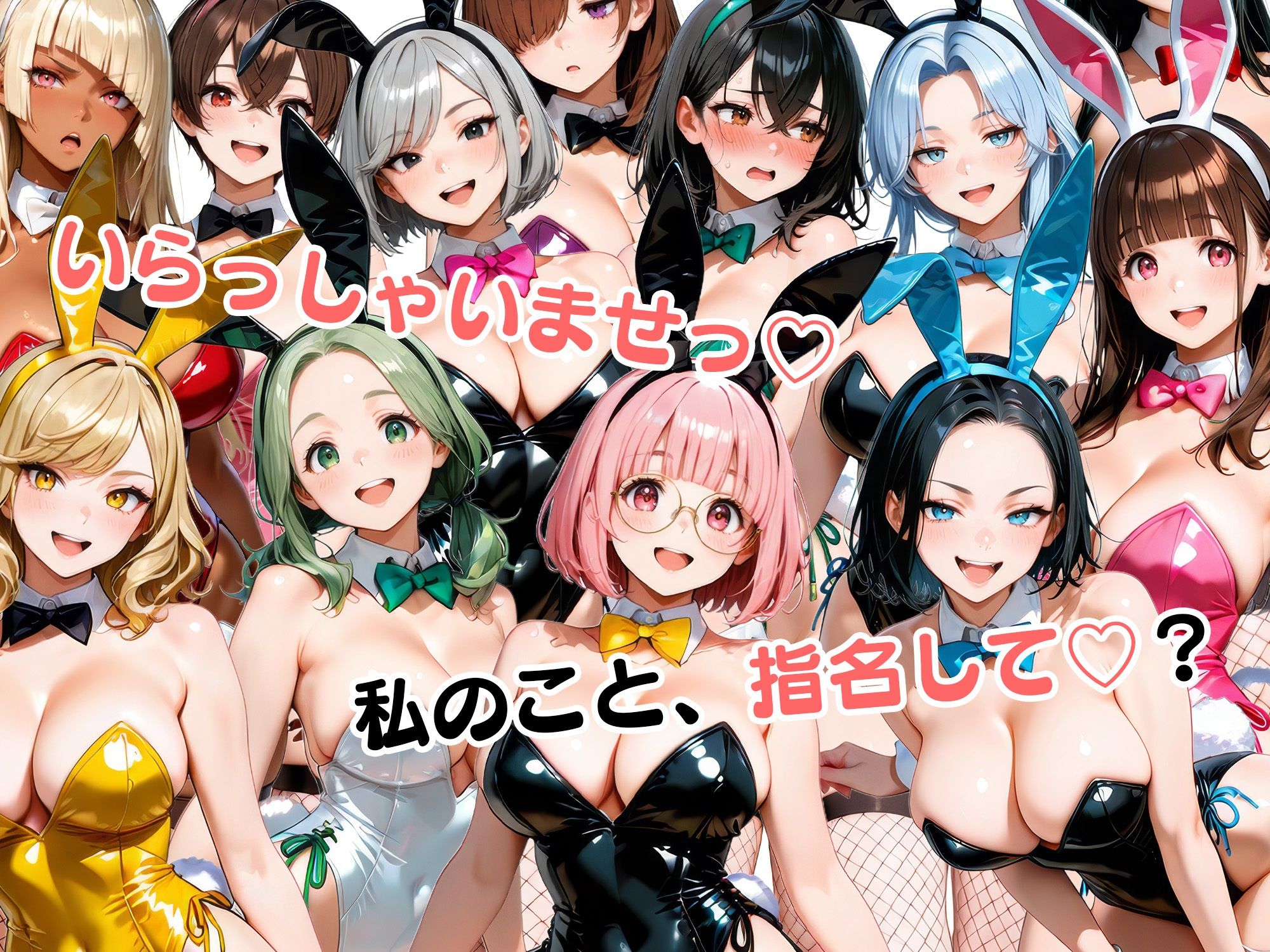 お店で即ヤレる12人の爆乳バニーガール - サンプル画像 10