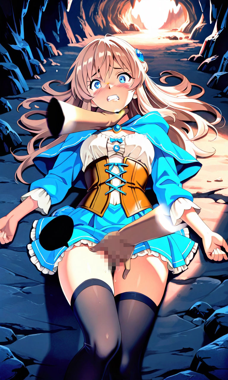 守る力を失い、抵抗できず締め落とされる茶髪ヒーラー 奪われる呼吸と意識 編 - サンプル画像 2