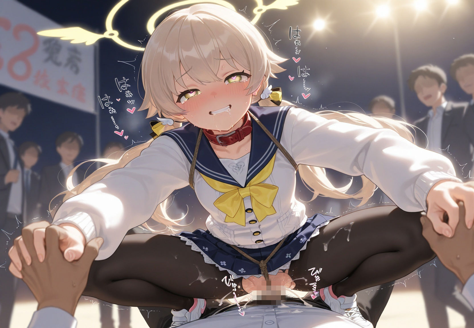 清楚JK彼女が文化祭で「全員の精液受けます」って公衆便器化www ブ〇ーアーカイブ - サンプル画像 3