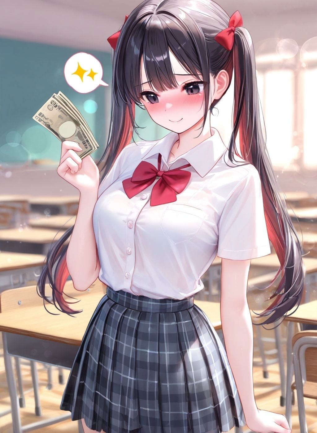 校内売春 学校でお小遣いを稼ぐ女子たち - サンプル画像 1