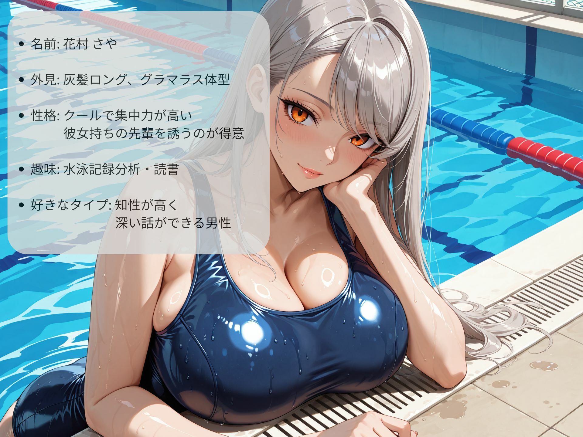 清純系巨乳JKのスク水逆NTR 〜彼女持ちの男を誘惑セックス〜  【4K高画質アニメ】 - サンプル画像 1