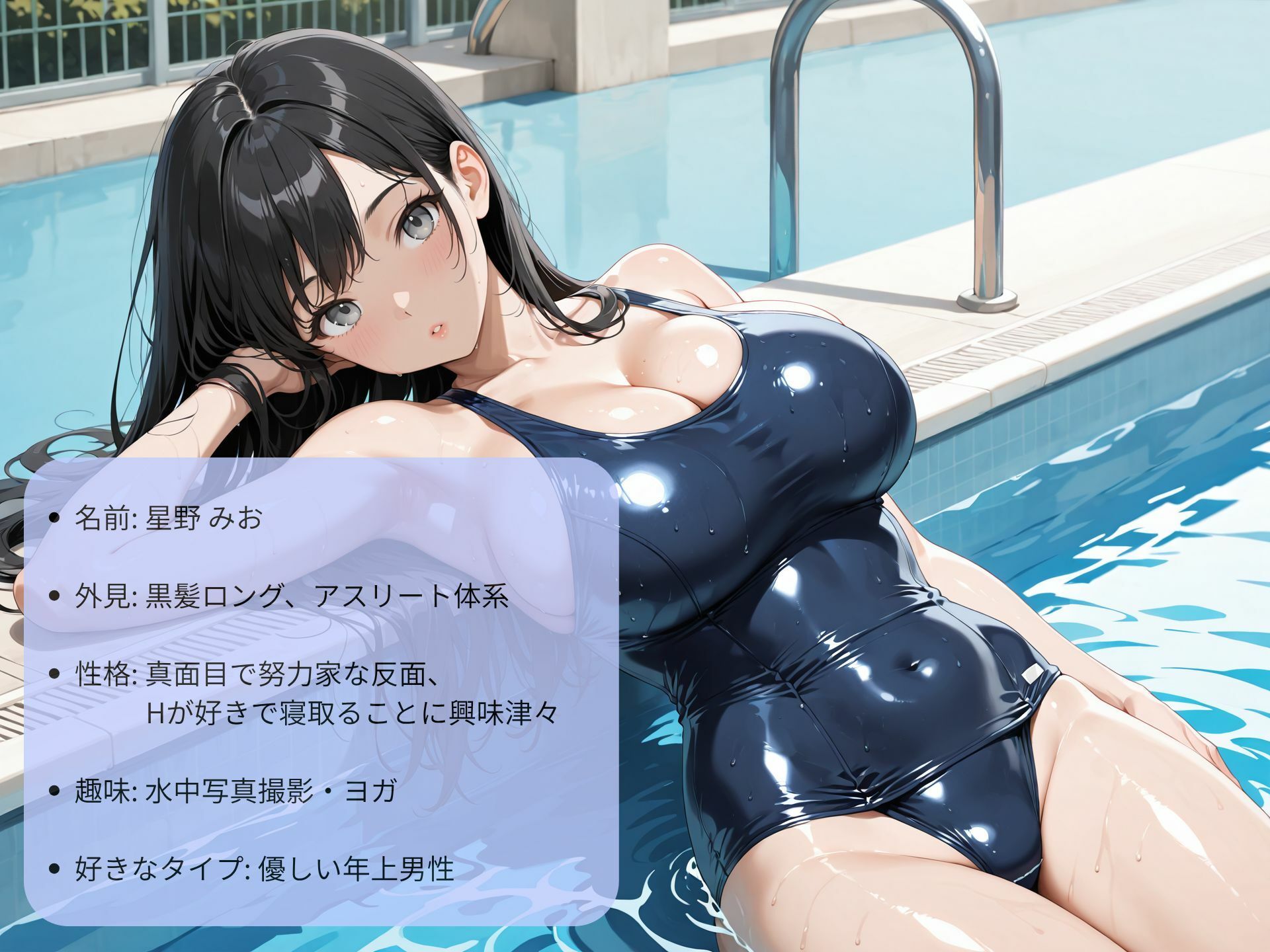清純系巨乳JKのスク水逆NTR 〜彼女持ちの男を誘惑セックス〜  【4K高画質アニメ】 - サンプル画像 7