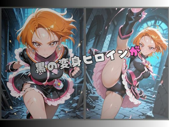 【R-18】拘束された黒の変身ヒロイン - サンプル画像 1