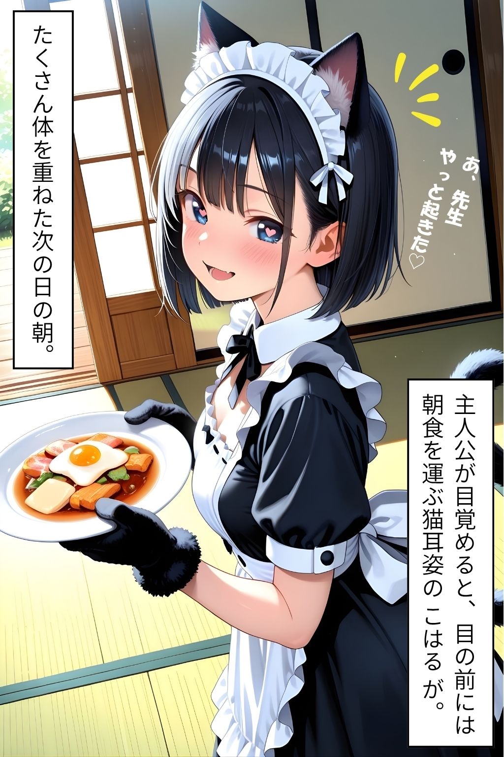 私のはじめて、先生にあげるね（はーと）番外編 〜 猫好き先生を朝から誘惑！元教え子の猫耳メイドがにゃんにゃんご奉仕 〜 - サンプル画像 2