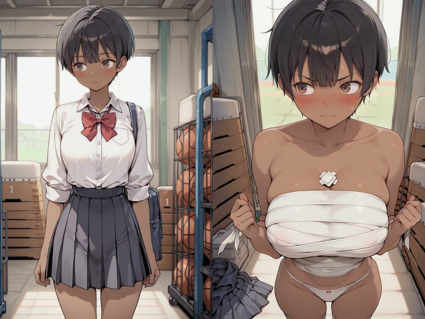 ボーイッシュが貧乳とは限らない - サンプル画像 2