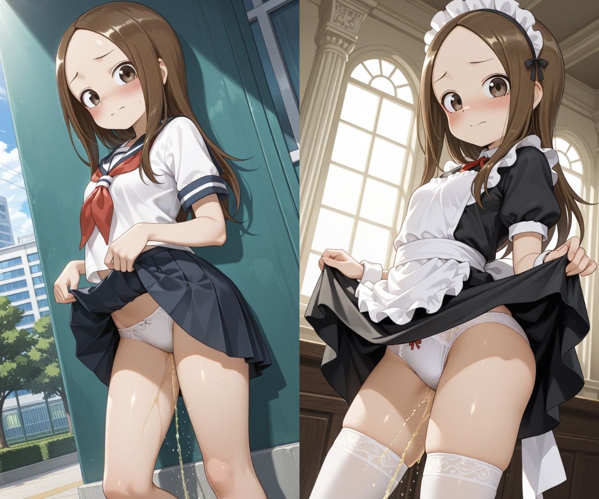 おしっこお漏らしチャレンジ【高〇さん コスプレ編】 - サンプル画像 2