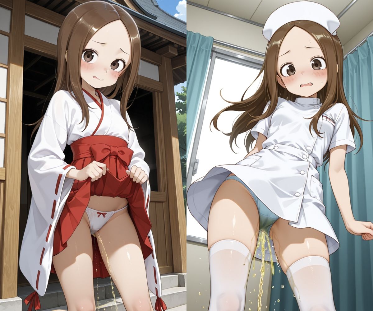 おしっこお漏らしチャレンジ【高〇さん コスプレ編】 - サンプル画像 4