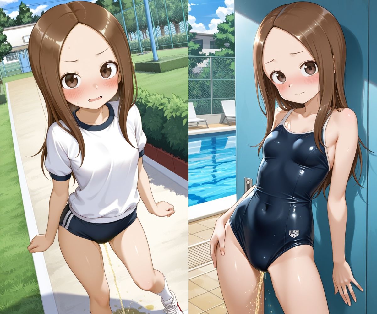 おしっこお漏らしチャレンジ【高〇さん コスプレ編】 - サンプル画像 5