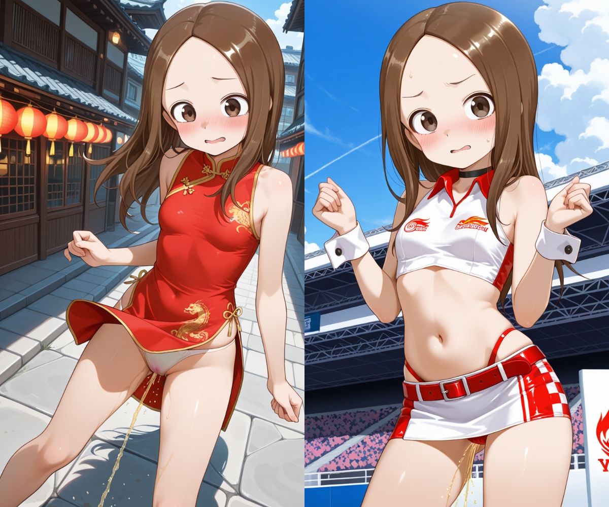 おしっこお漏らしチャレンジ【高〇さん コスプレ編】 - サンプル画像 7