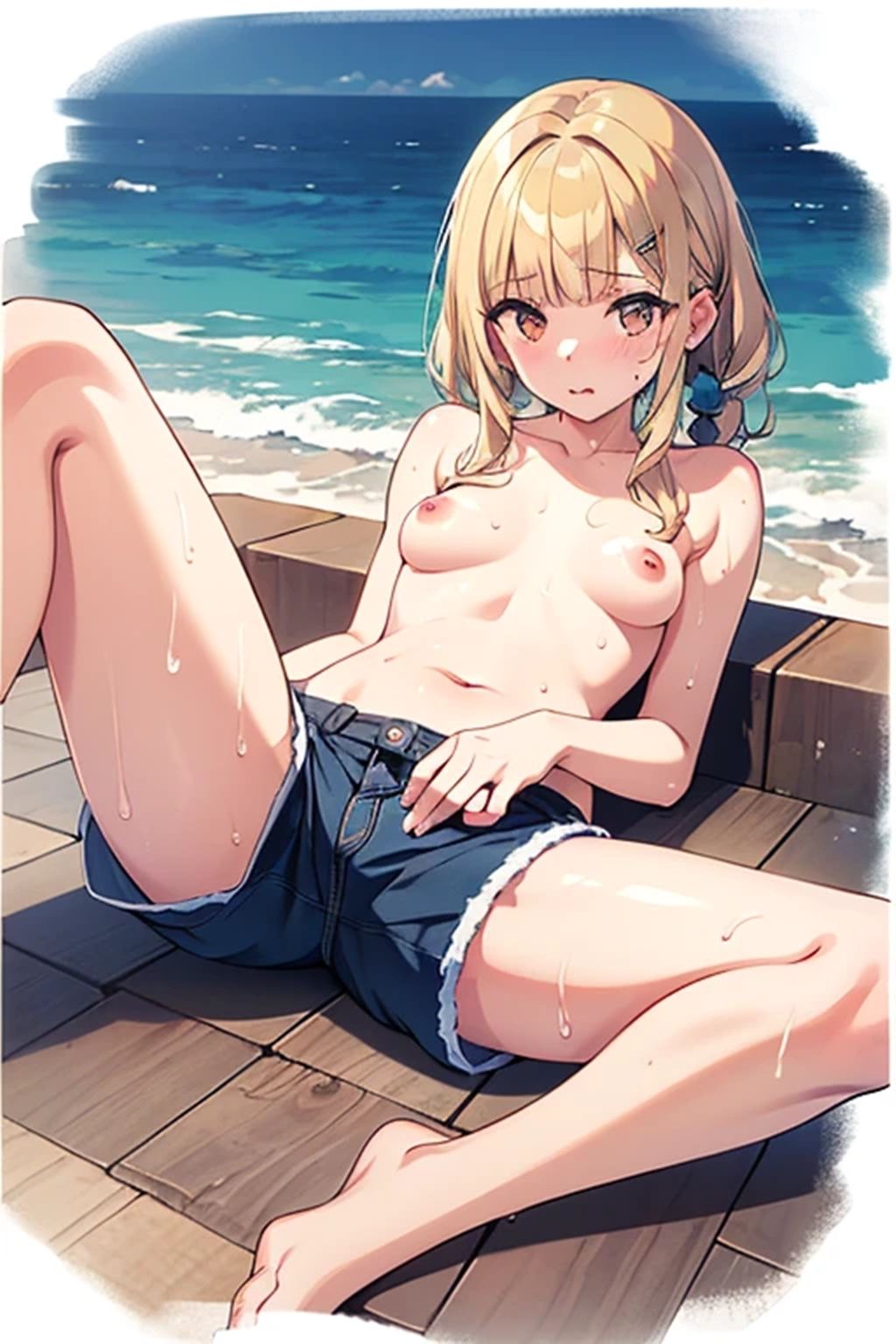 普乳の男水着ちゃれんじ！ - サンプル画像 6