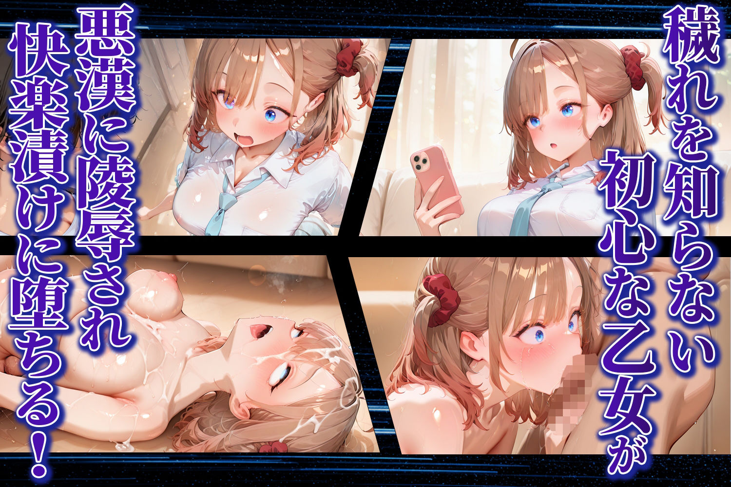 恋人の前で公開NTR（はーと） マリちゃんが複数責めで快楽堕ちビッチ化する話 - サンプル画像 4