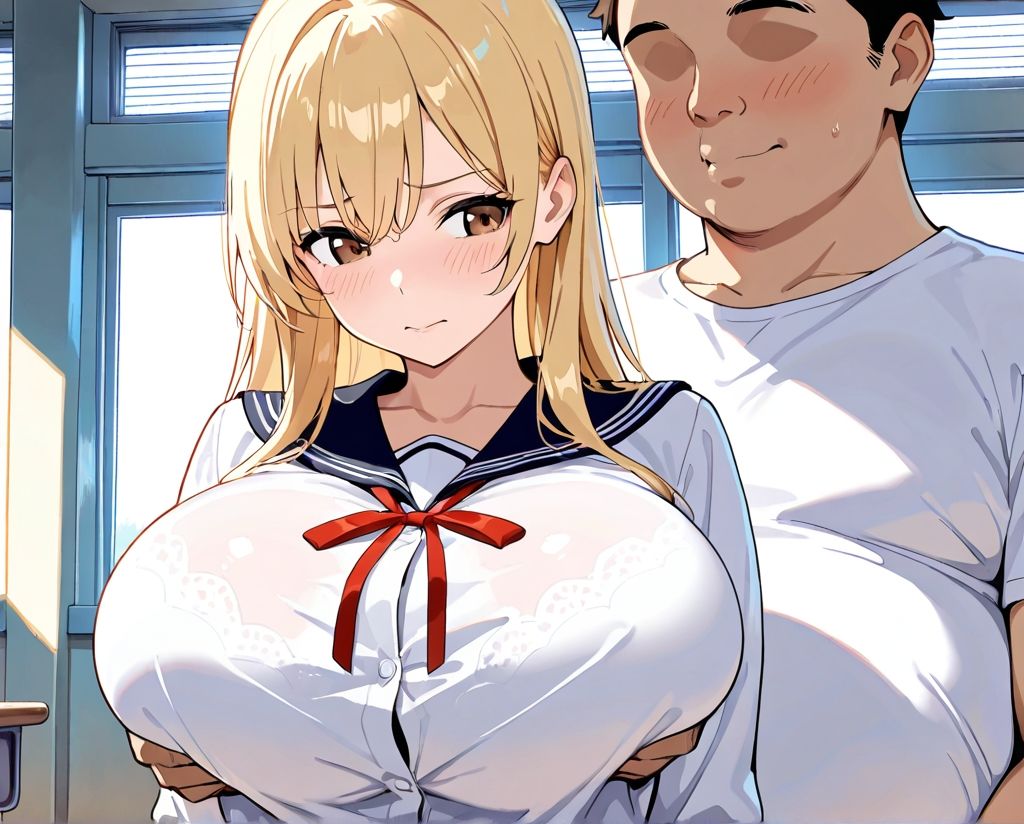 【寝取られ】日本の学園生活に戸惑う双子の巨乳美少女 シェリー＆シュリー - サンプル画像 7