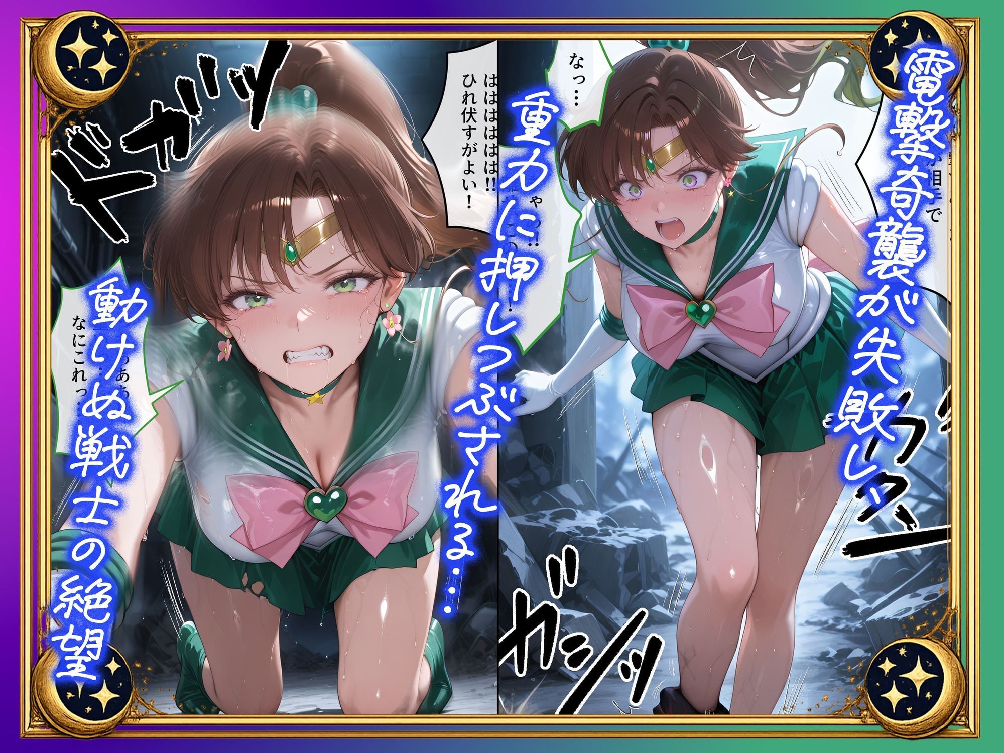 【セリフ付】悪魔に敗北〜快楽堕ちさせられた木の戦士編〜 - サンプル画像 2