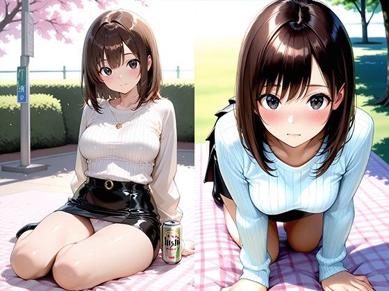 先輩と花見で二人きりになって止まらなくなった話 - サンプル画像 2