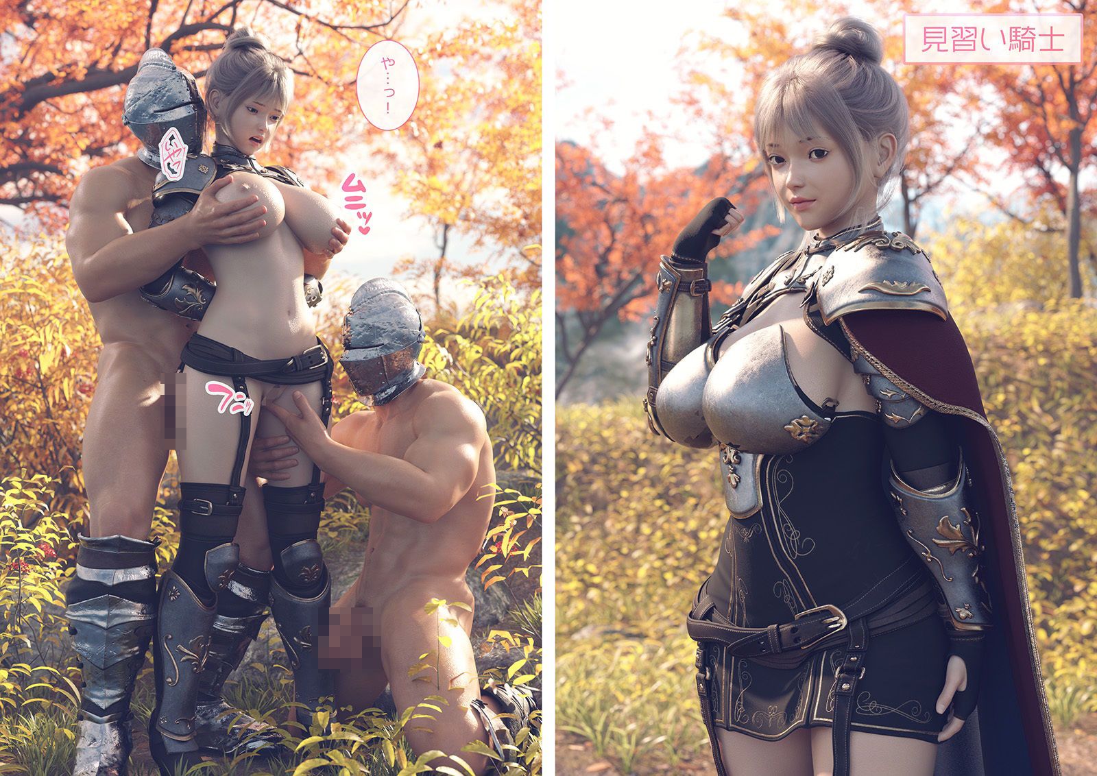 帝国の魔の手から必ずや姫殿下をお守りしてみせる女騎士たち - サンプル画像 1