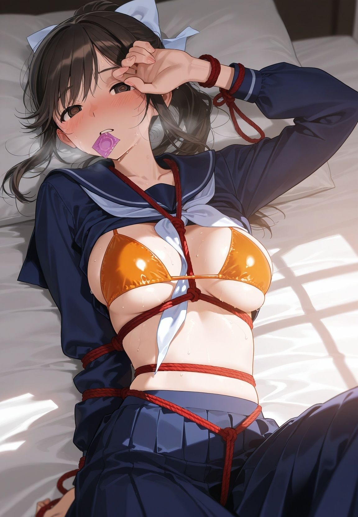 種付けおじさんの言いなり指示待ち系洗脳アプリで拘束固定され強●中出し調教されて完堕ち ラ〇プラス - サンプル画像 4