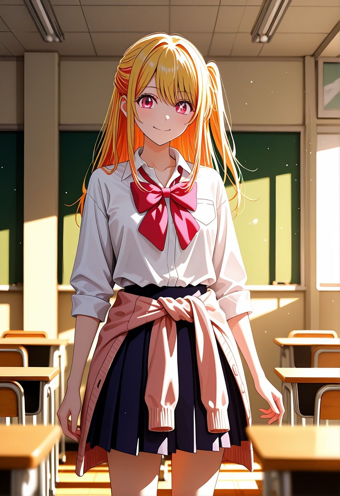 星〇ル〇ー 推しの〇パロディ 制服・ブルマ・競泳水着で学校凌●！メガネ・拘束・おもらし・中出し連発3DCG - サンプル画像 1