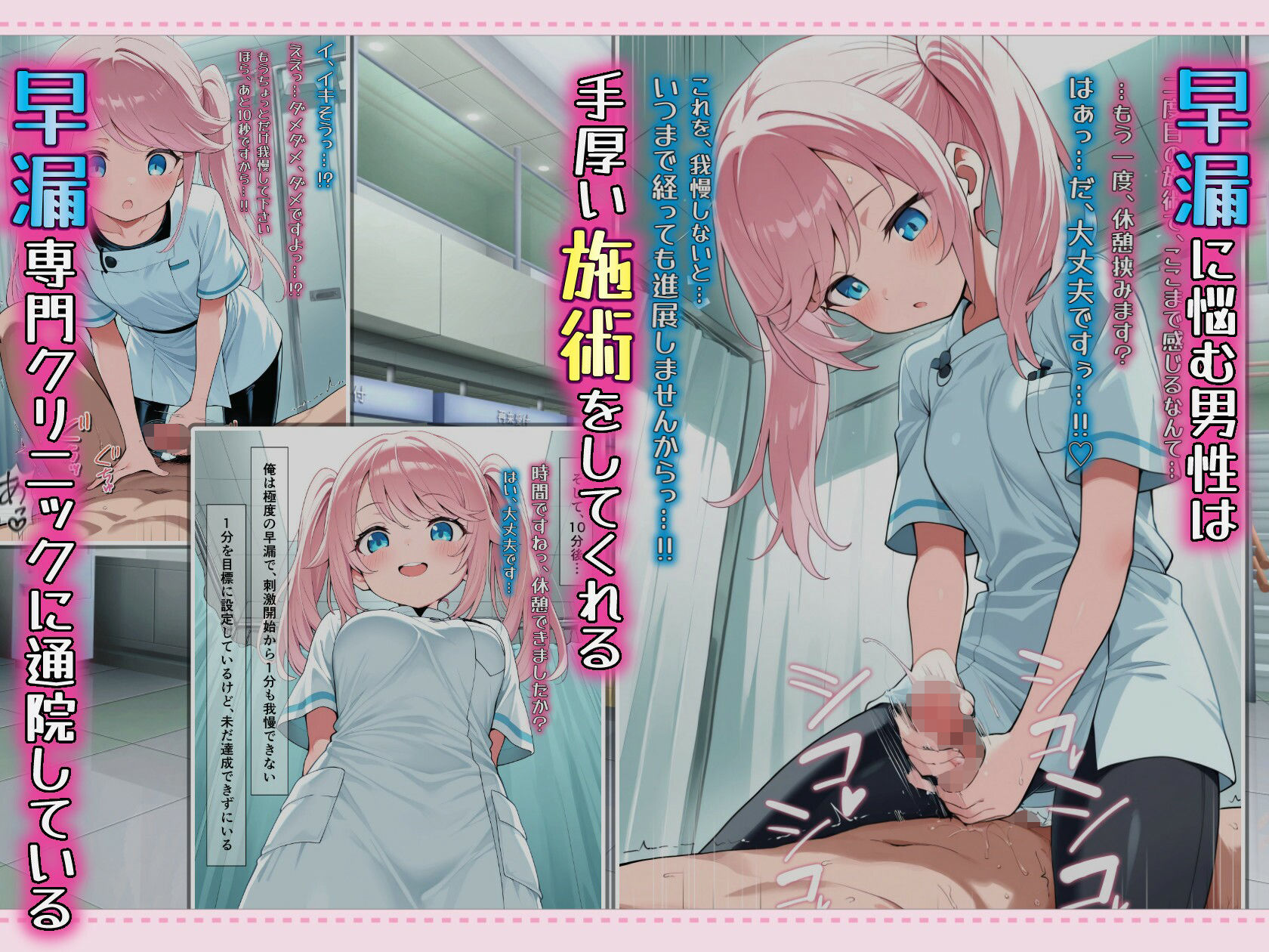 早漏改善クリニックの足コキ施術で何度も踏み犯●れてしまう… - サンプル画像 1