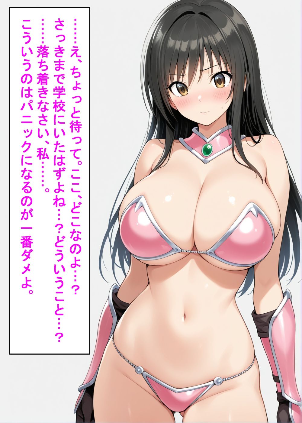 古〇川唯と西〇寺春菜がビキニアーマーで敗北する話 - サンプル画像 7