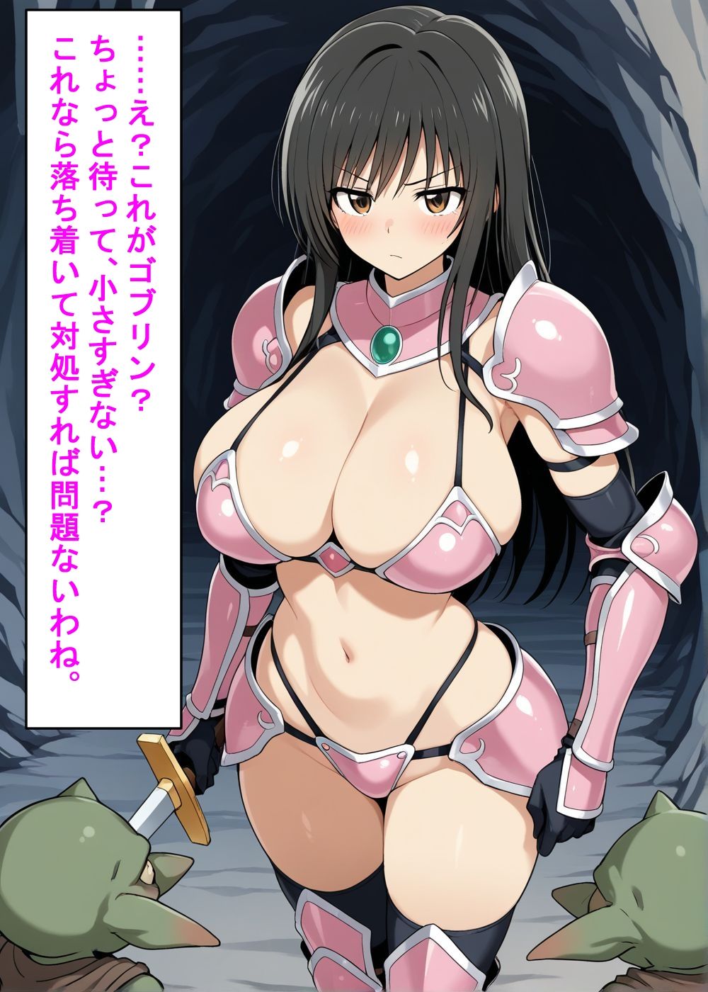 古〇川唯と西〇寺春菜がビキニアーマーで敗北する話 - サンプル画像 8