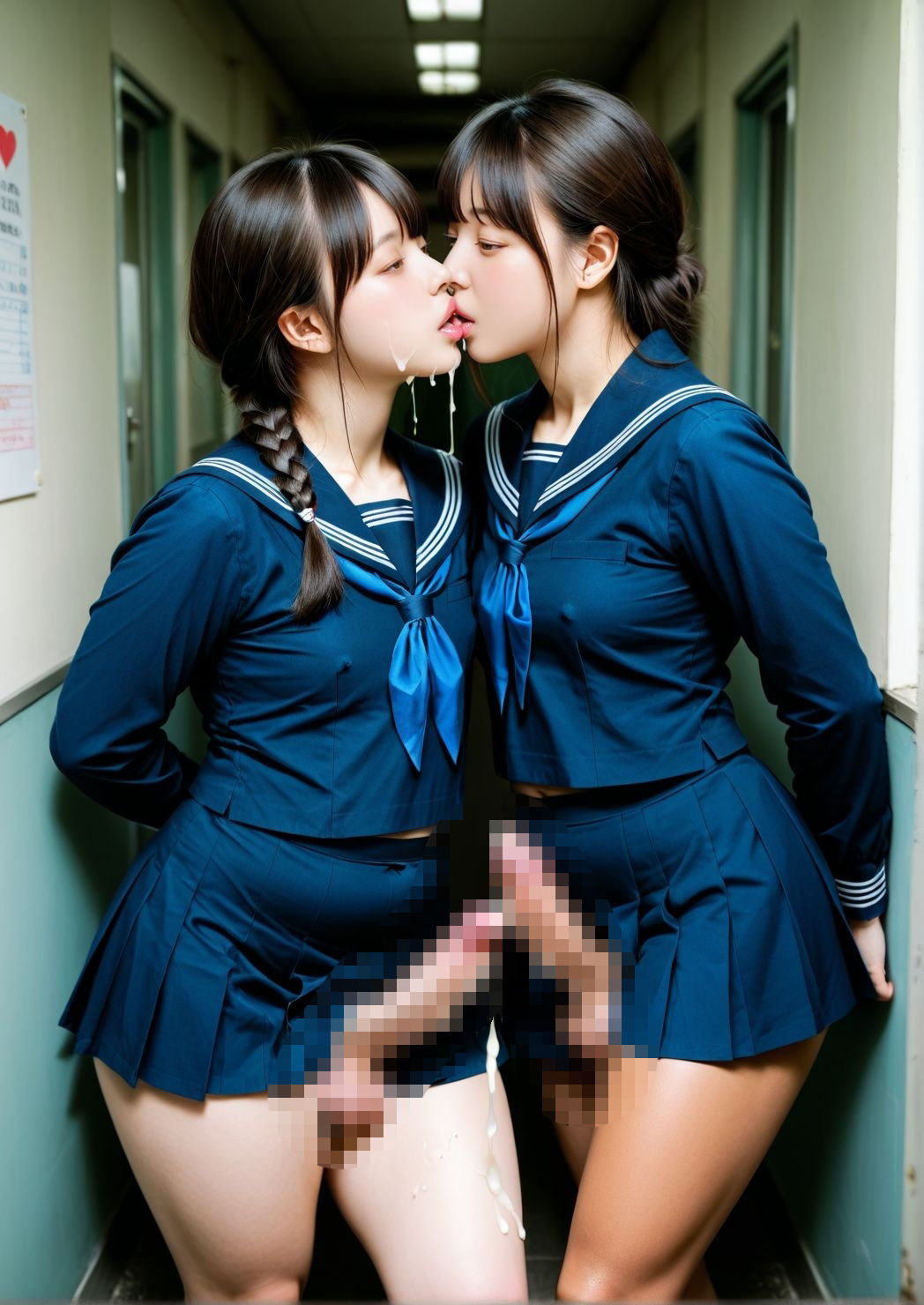 超絶リアル！！制服コスプレ！かわいいふたなりCG集 No.35【アナル見せ・オナニー・セックス・キス・兜合わせ】大容量498枚 - サンプル画像 5