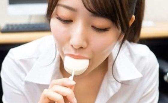 オフィスアイス舐めお姉さん