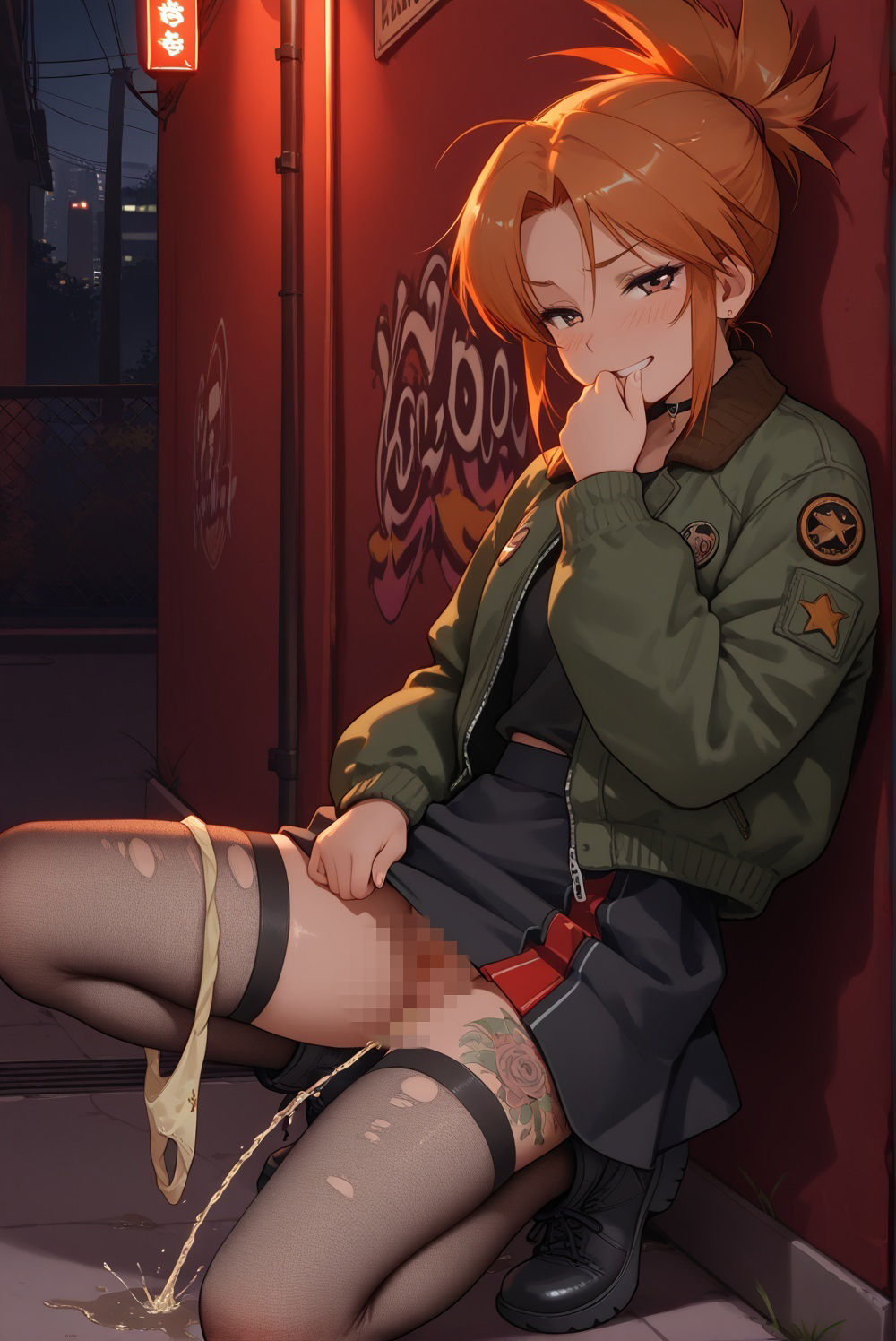 裏通りのおしっこ事情 - サンプル画像 4