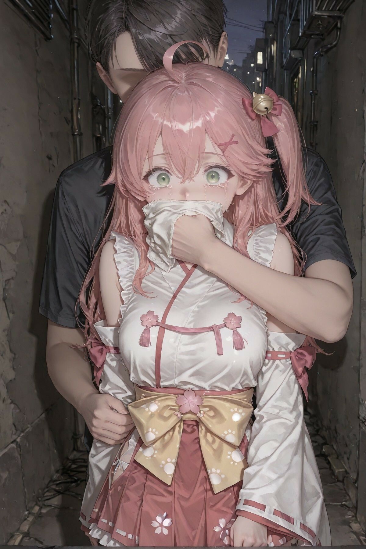 さ〇らみこの路地裏拘束レ〇プ - サンプル画像 1