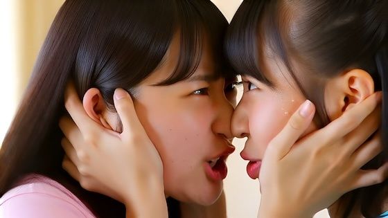 （ボイス有り）どちらが可愛いかの言い争いから鼻の高さを競い合うふたり。 - サンプル画像 2