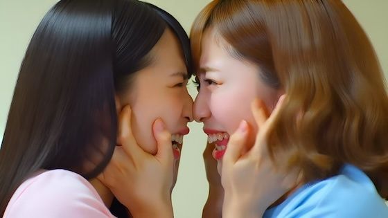 （ボイス有り）どちらが可愛いかの言い争いから鼻の高さを競い合うふたり。 - サンプル画像 3