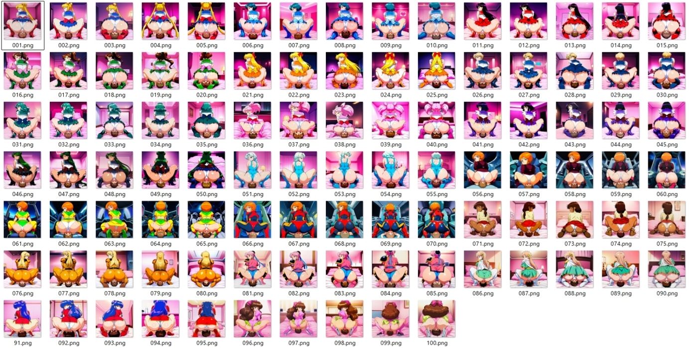 キャラ色々顔面騎乗CG集 - サンプル画像 1