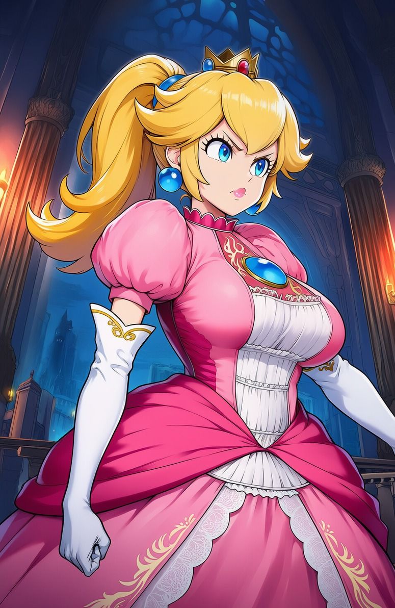 ピーチ vs ぬるぬる触手 - サンプル画像 2