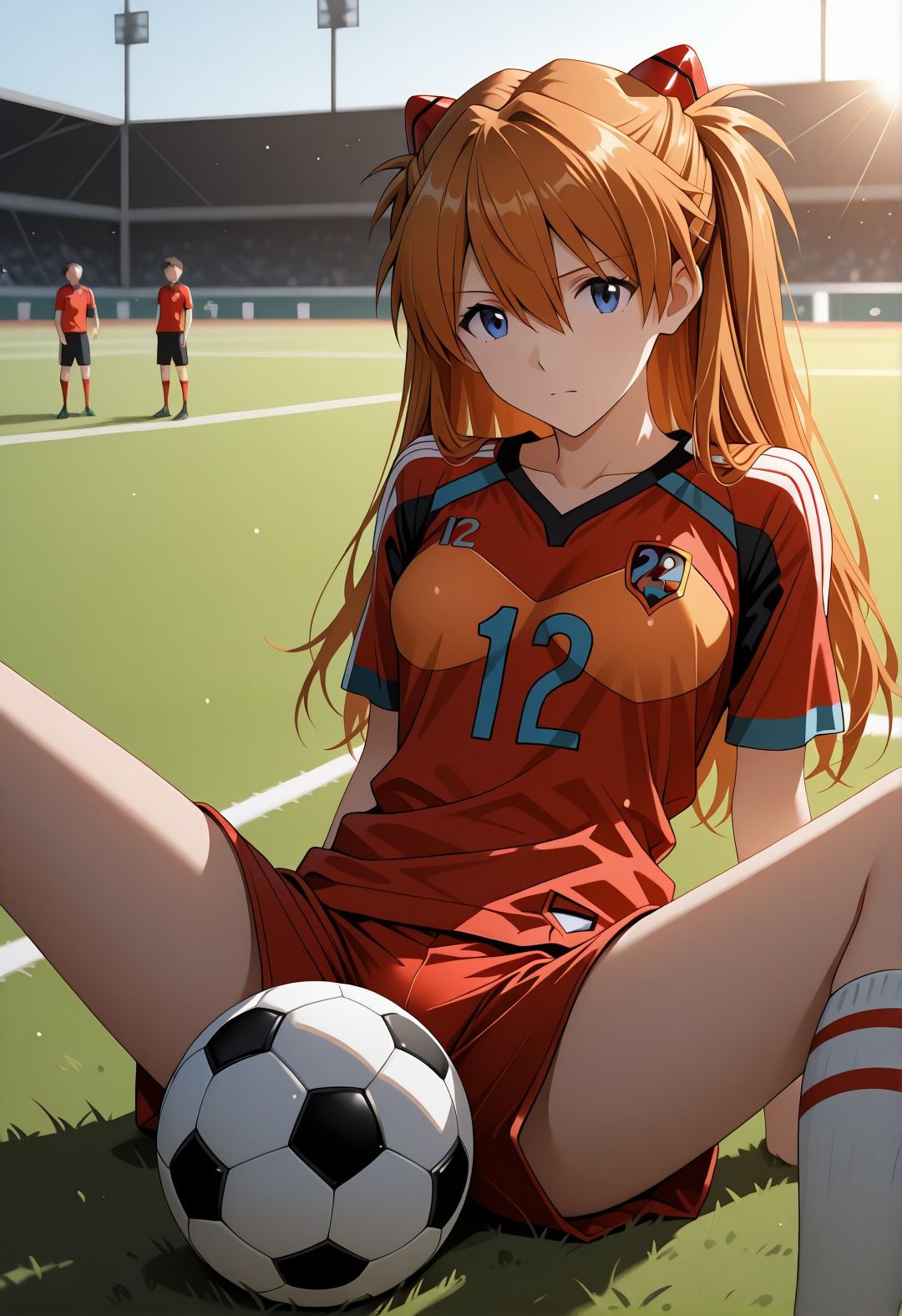 エヴ◯ンゲリオンア◯カ催●学校プール露出凌●パロディ 制服脱衣と水着野外セックス満載CG集 - サンプル画像 9