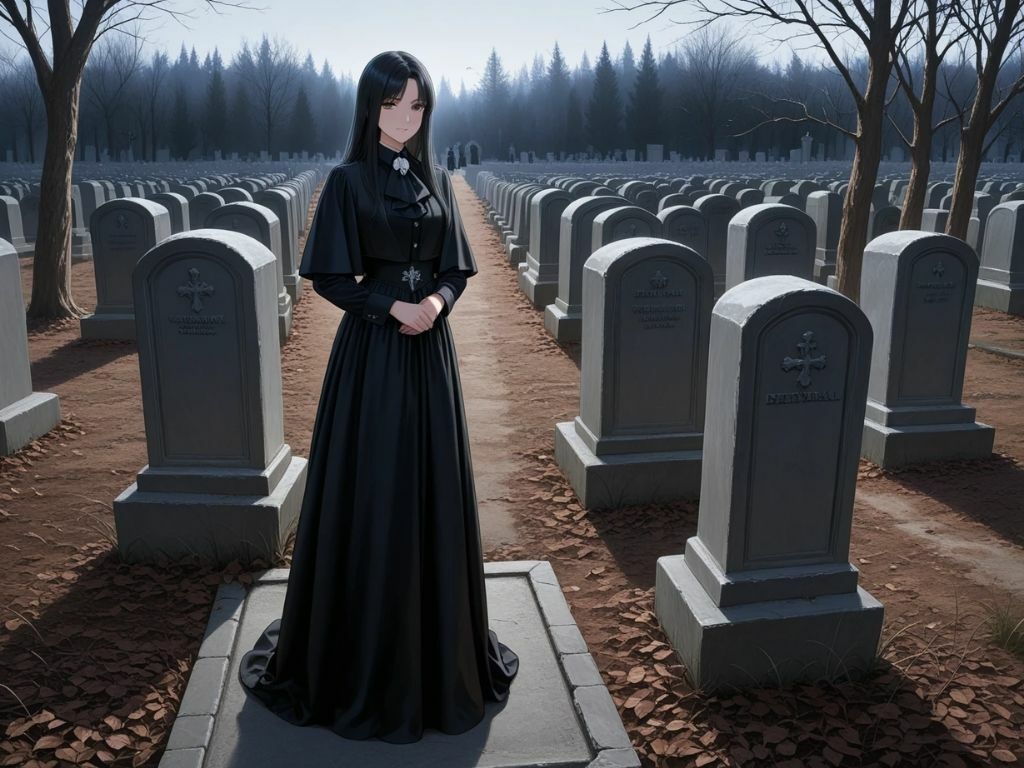 喪服の美女で、ひとぬきっ - サンプル画像 1