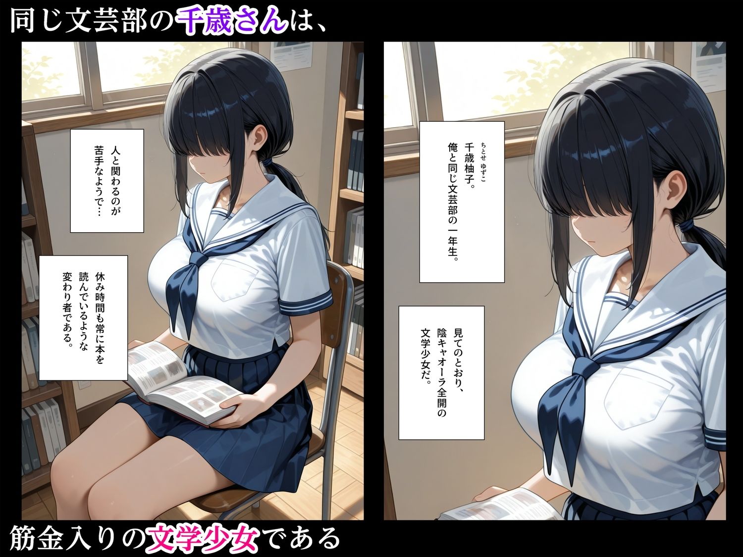 文学少女は犯●れたい〜ミラクルアプリで陰キャ女子の本性がわかったので犯しまくる〜 - サンプル画像 1
