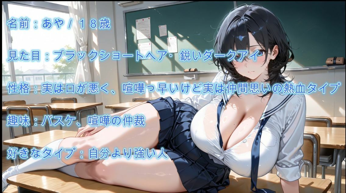 【120FPS】ボーイッシュでクールな爆乳JKをハメまくりメス堕ちセックス - サンプル画像 1