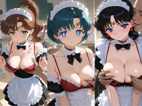 ヒロインが複数男の標的に！！ 催●で抵抗できず輪〇地獄！！ セ〇ラームーン - サンプル画像 4