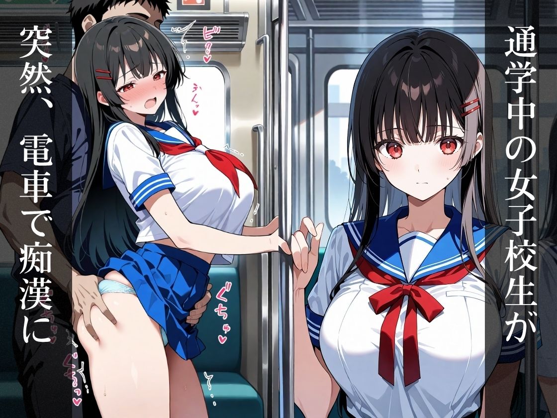 通学中に電車痴◯に遭う女子校生 - サンプル画像 3