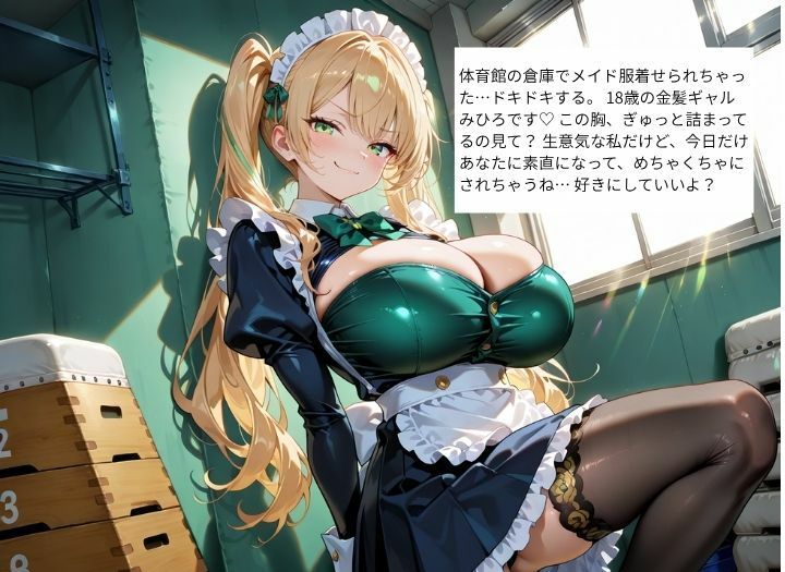 生意気な爆乳ギャルJKにメイド服を着させていいなりセックス - サンプル画像 5