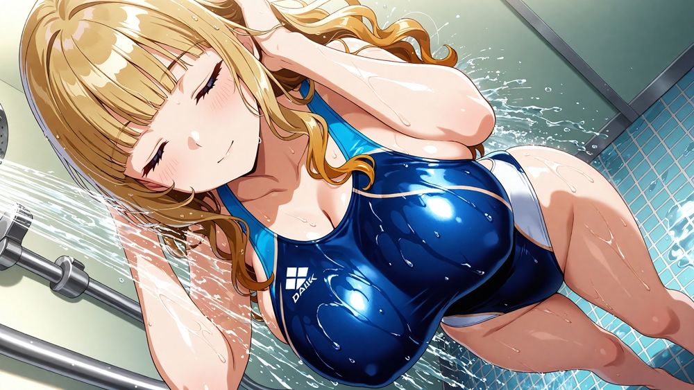 【4K】爆乳ツインカラー水泳部が合宿で媚薬漬け！指導者と濡れ交尾 - サンプル画像 7