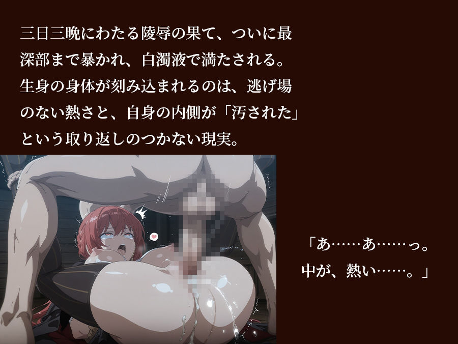 【器用貧乏】【451枚 ＋1mp4】自ら肉便器となる屈辱の夜 〜最強の付与術士セ○マ、愛する妹ソ○ィアのために脳が灼けつくまで凌●される〜 - サンプル画像 8