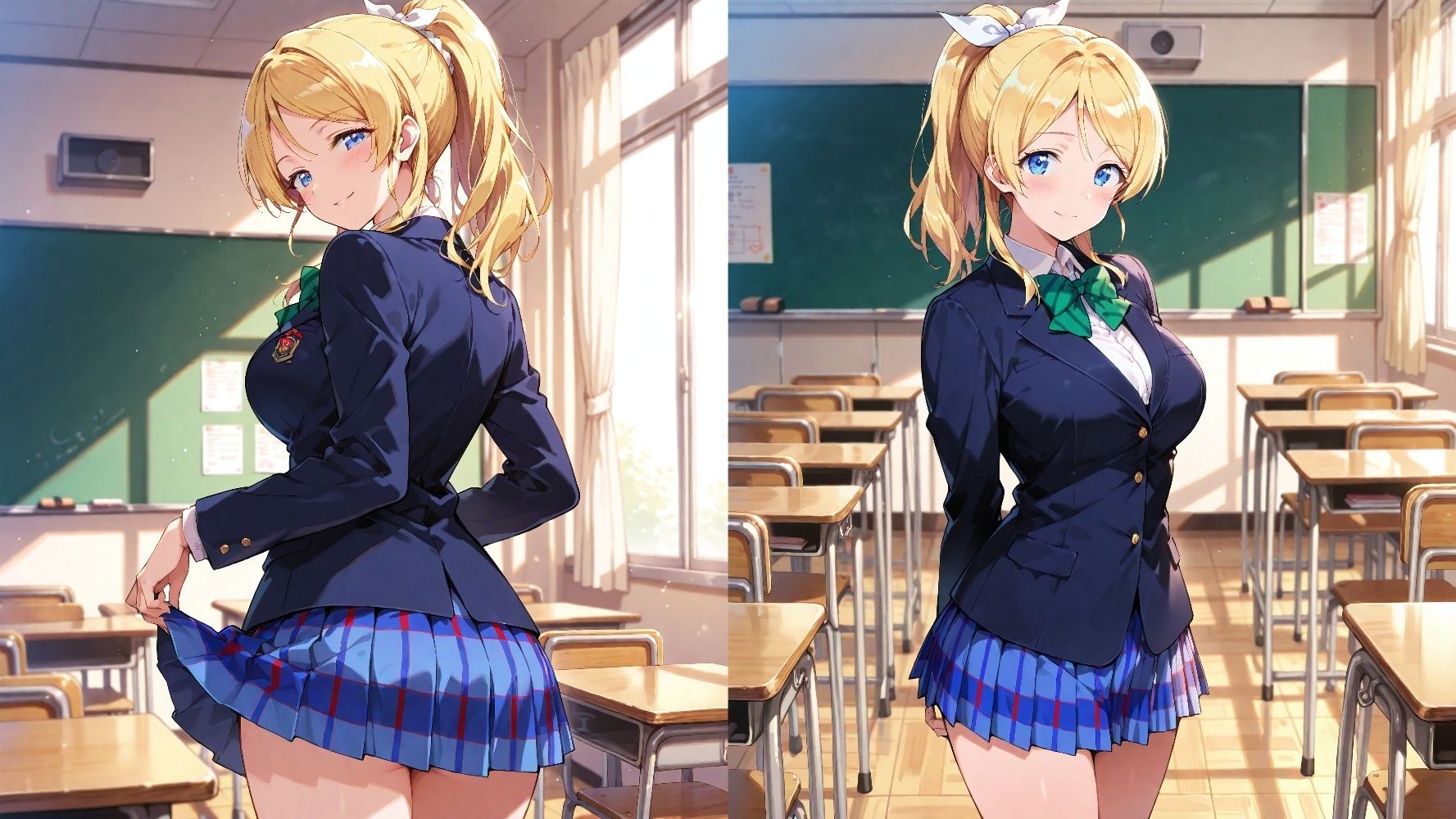えりとえっち  制服編 - サンプル画像 2